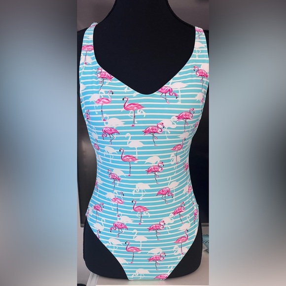Flamingo Print Swimsuit - Picture 4 of 9